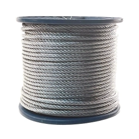 Nerezové ocelové lano na cívce 7x7, AISI 316